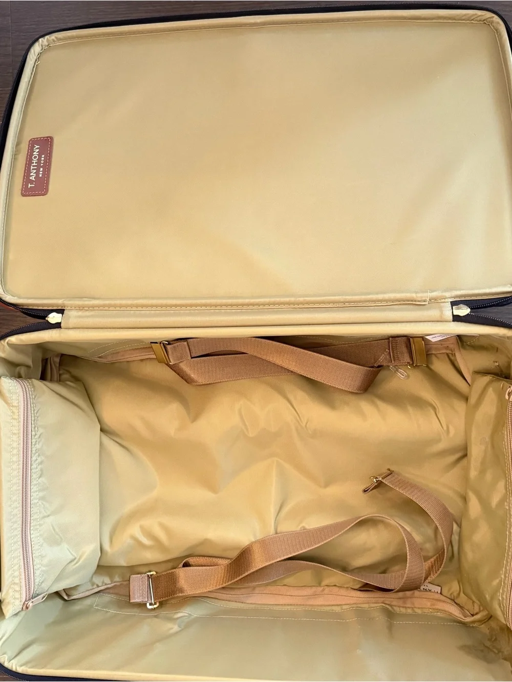 T. Anthony Wheeled 1 Suiter Suitcase: Like-new